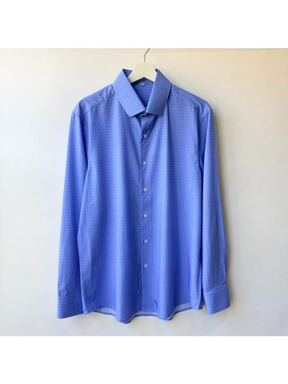 State & Liberty Classic Fit Dress Shirt Men's Size 42 Blue checkered